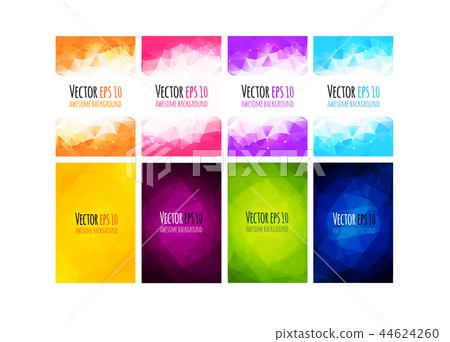 Set of vector colorful business background. Abstract geometric corporate design. Set of vector colorful business background. Abstract geometric corporate design. 44624260