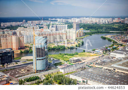 Beautiful summer bird's eye view of Krasnogorsk 44624853