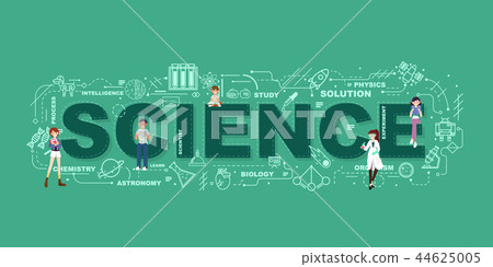 Design Concept Of Word SCIENCE Website Banner. 44625005