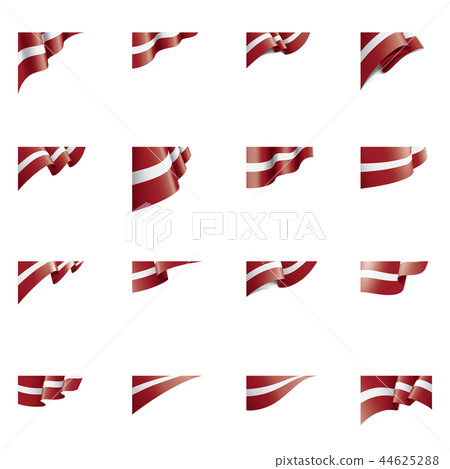 Latvia flag, vector illustration on a white background 44625288
