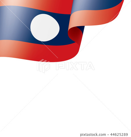 Laos flag, vector illustration on a white background 44625289