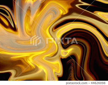 Digital gold abstract background with liquify flow Digital gold abstract background with liquify flow 44626098