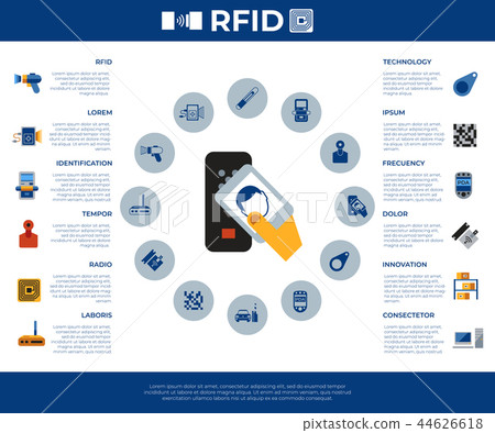Digital vector rfid radio Digital vector rfid radio 44626618