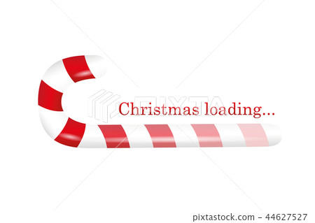 christmas loading candy cane isolated on white background christmas loading candy cane isolated on white background 44627527