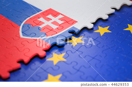 Slovakia European Union Puzzle Flag Slovakia European Union Puzzle Flag 44629353