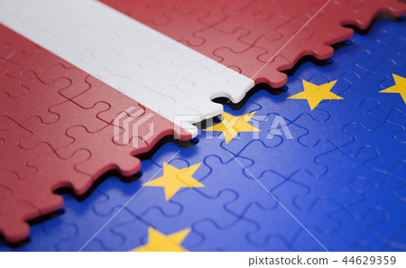 Latvia European Union Puzzle Flag 44629359