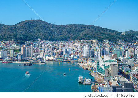 busan harbor,  the largest port in South Korea 44630486