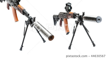 Reflex sight on AK-47 Reflex sight on AK-47 44630567