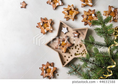 Christmas star shape sugar cookies 44631588