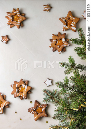 Christmas star shape sugar cookies 44631589