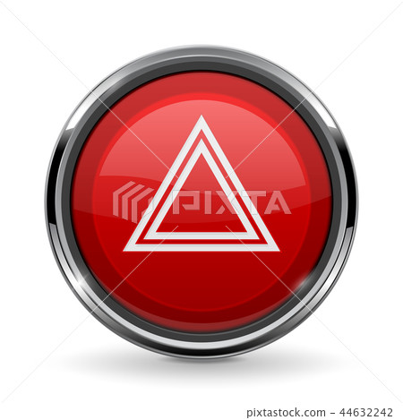 Warning light button. Car dashboard element Warning light button. Car dashboard element 44632242