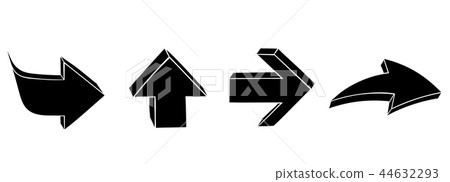 Arrow doodles. Up and down black signs 44632293