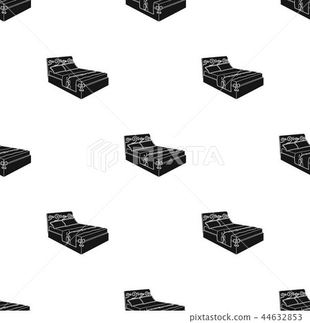 A bed with a back, pillows and a coverlet. Beds single icon in black style vector symbol stock A bed with a back, pillows and a coverlet. Beds single icon in black style vector symbol stock 44632853