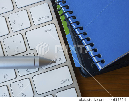 Business image · notebook · keyboard Business image · notebook · keyboard 44633224