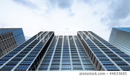 Modern Building Office And Blue Sky Background Stock Illustration 44633685 Pixta