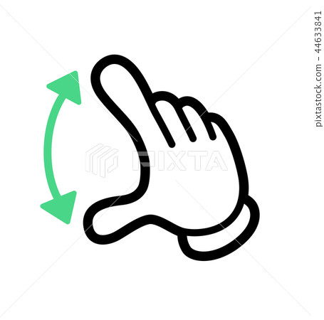 Panel touch hand icon (cartoon style) 44633841