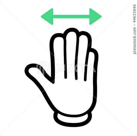 Hand panel touch icon (cartoon style) 44633848
