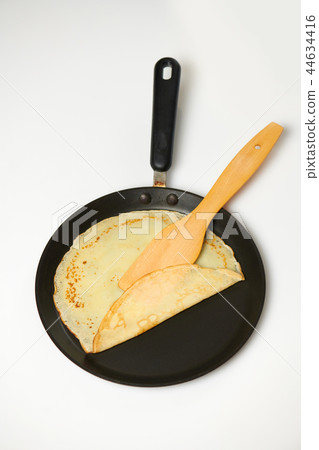 Crepe closeup, thin pancake, sweet food  44634416