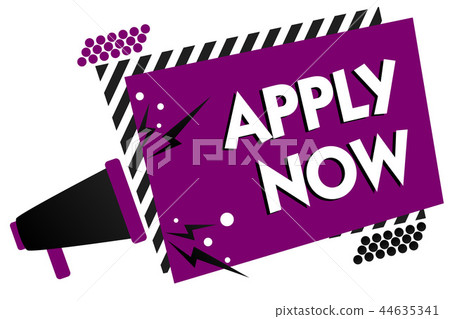 Conceptual hand writing showing Apply Now Conceptual hand writing showing Apply Now 44635341