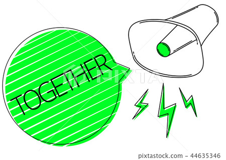 Text sign showing Together. Conceptual photo In 44635346