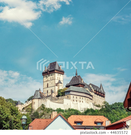 Gothic castle Karlstejn in Czech republic Gothic castle Karlstejn in Czech republic 44635572