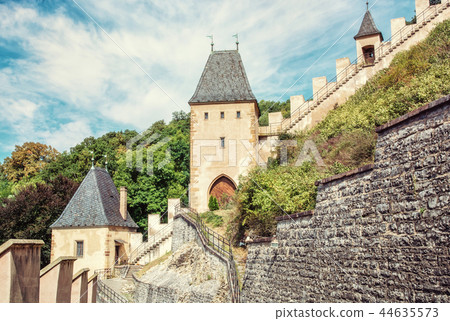Gothic castle Karlstejn in Czech republic 44635573