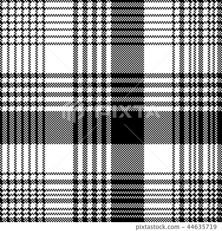 Black and white fabric texture check tartan 44635719