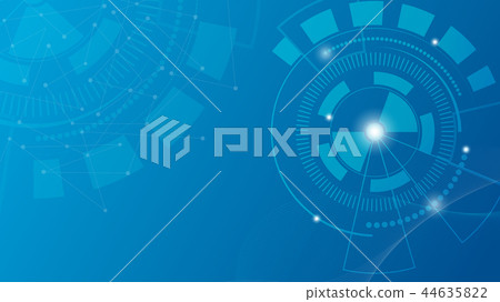 Technology circle of blue abstract background 44635822