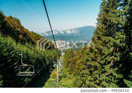Cable Car Travel Above Carpathian Mountains Cable Car Travel Above Carpathian Mountains 44636310