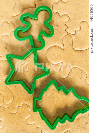 Roll out the dough cut Christmas figures Roll out the dough cut Christmas figures 44636569