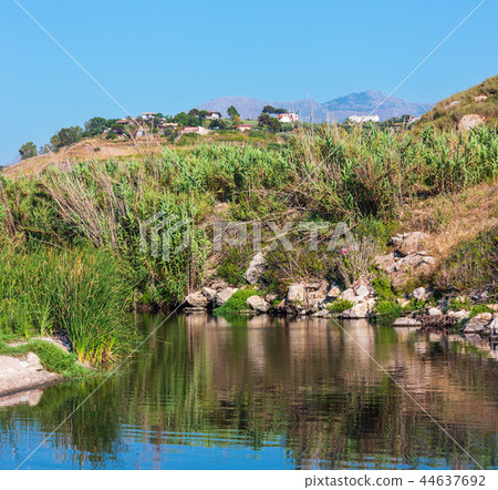 North Sicily Tyrrhenian Sea coastline, Italy. 44637692