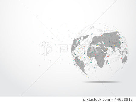Global network connection. World map point 44638812
