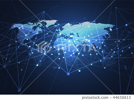 Global network connection. World map point 44638813
