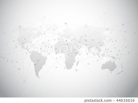 Global network connection. World map point 44638816