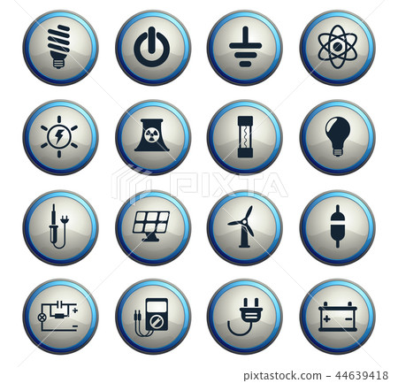 electricity icon set 44639418