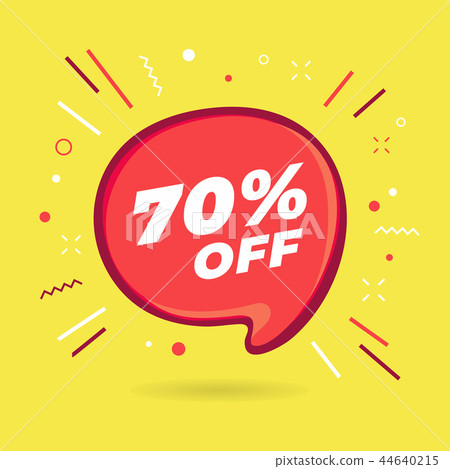 Special offer sale red bubble 70% off discount. 44640215