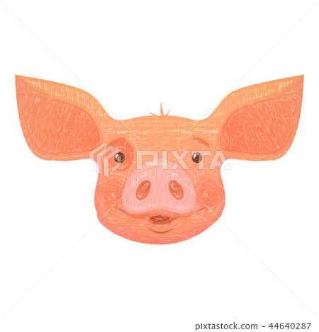 head of pink pig 44640287