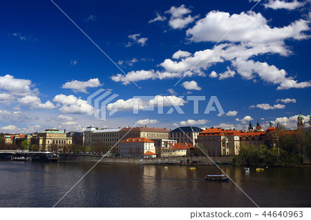 street in Prague czech republic / landscape view in the city, the European capital of the czech republic, Prague Castle 44640963
