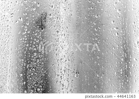 texture of a drop of rain on a glass wet transparent background 44641163