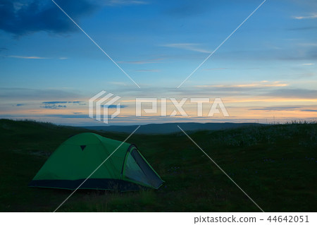 landscape tundra / summer landscape in the north tundra, moss, ecosystem 44642051