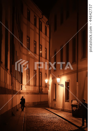 street in Prague czech republic / landscape view in the city, the European capital of the czech republic, Prague Castle 44642737