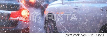 blurred transport background snow / traffic on a winter highway, seasonal auto concept, blurry auto texture, traffic jams blurred transport background snow / traffic on a winter highway, seasonal auto concept, blurry auto texture, traffic jams 44643591