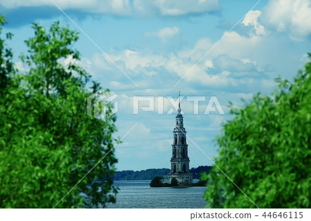 church in the countryside summer landscape russia 44646115