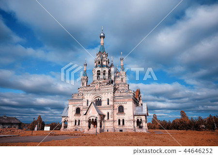 church in the countryside summer landscape russia 44646252