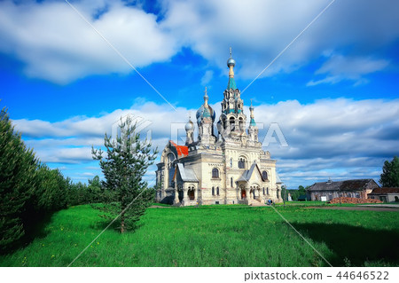 church in the countryside summer landscape russia church in the countryside summer landscape russia 44646522