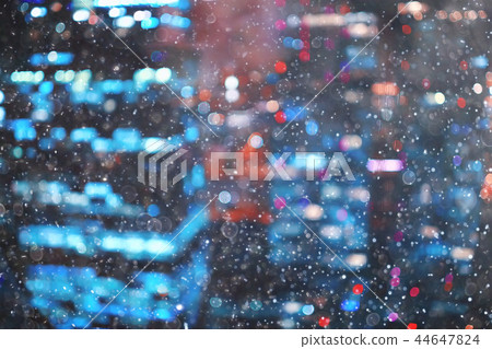 city lights snow glow background blurred / cityscape blurred bokeh, snowy weather seasonal background winter December city lights snow glow background blurred / cityscape blurred bokeh, snowy weather seasonal background winter December 44647824