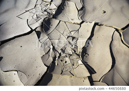 soil corrosion cracks on the ground 44650880