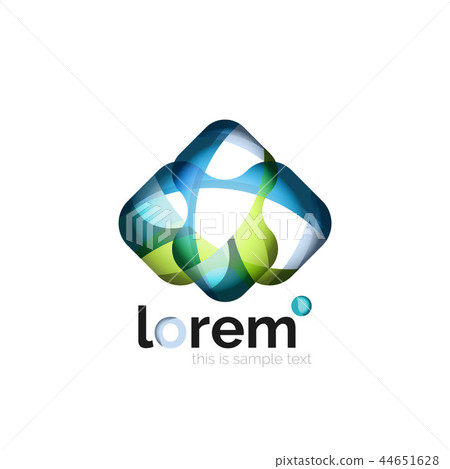 Abstract geometric logo created with overlapping smooth shapes Abstract geometric logo created with overlapping smooth shapes 44651628