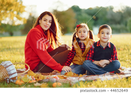 Beautiful mother with little kids 44652649