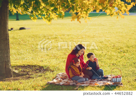 Beautiful mother with little kids Beautiful mother with little kids 44652882
